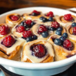 Cinnamon Rolls with Red Berries – Soft, Juicy, Bakery-Style