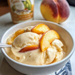 Homemade Peach and Yogurt Ice Cream – Creamy, Light & Bursting with Fruit